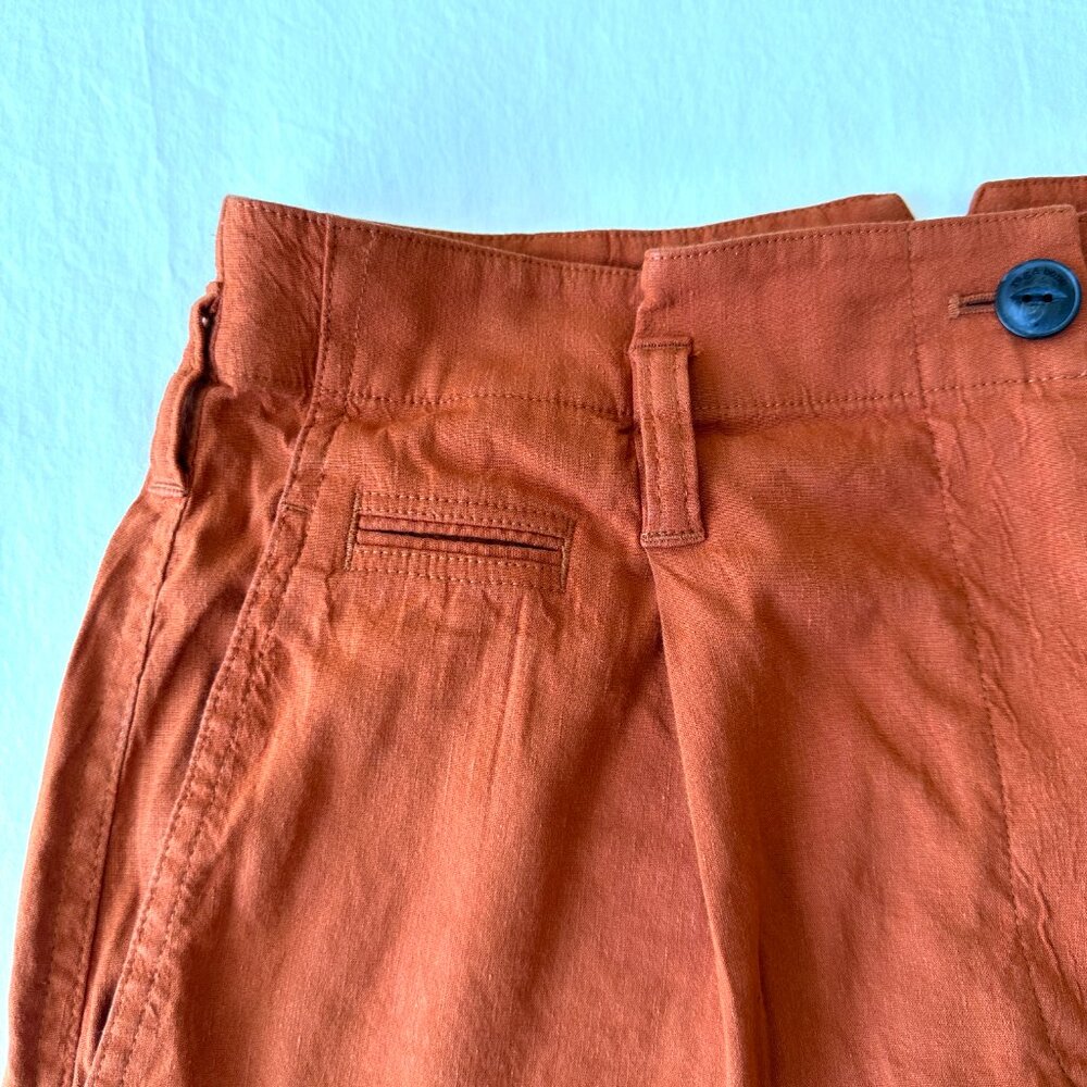 Rag & Bone Rust Linen Shorts - Picture 9 of 13